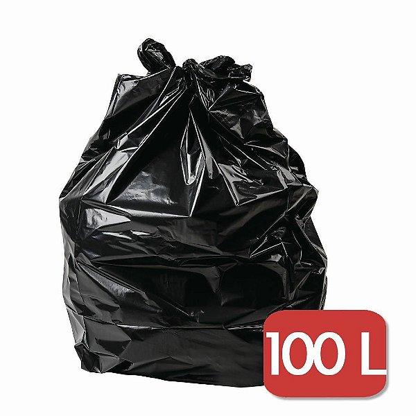 Saco de Lixo Preto 100 litros 75x85 100 unidades
