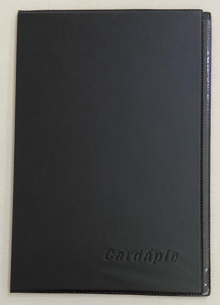 Card&aacute;pio para 6 lugares DAC 170mm x 255mm Preto Unit&aacute;rio