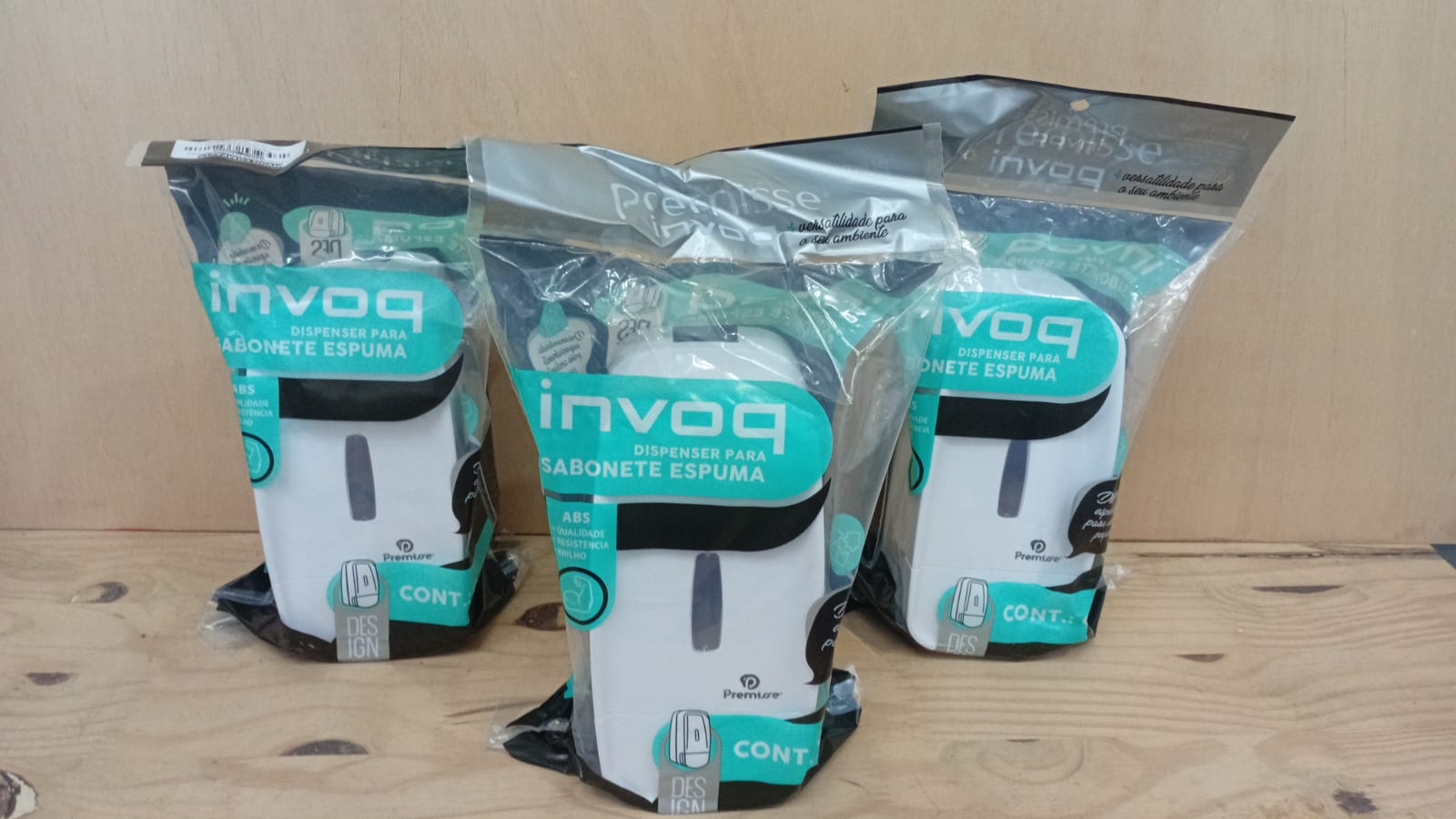 Saboneteira Invoq Compacta 600ml Espuma Sem Reservat&oacute;rio Branca