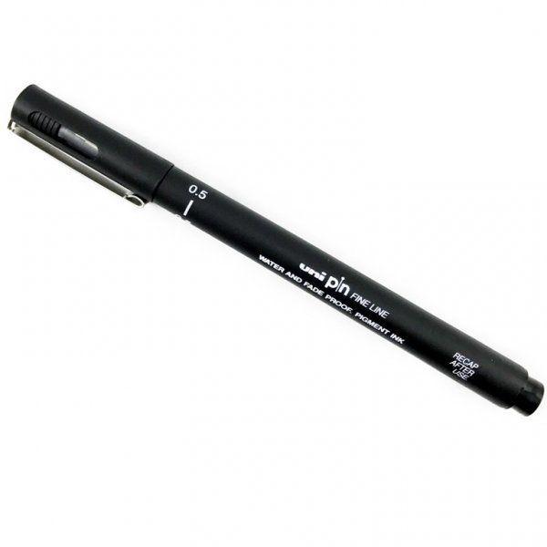 Caneta Fine Line 0.5mm Preta Uni-ball