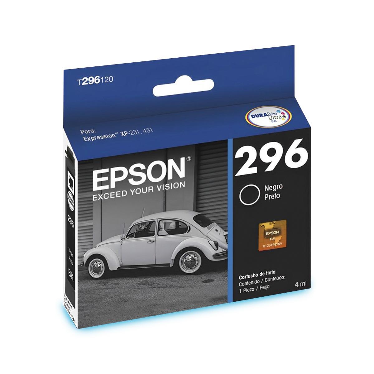 Cartucho 296 Epson Preto 4ml