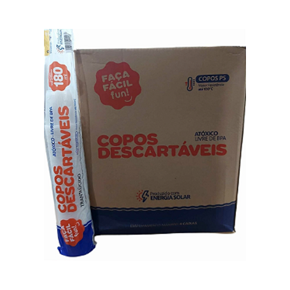 Copo Descart&aacute;vel Branco 180ML Com 2500un