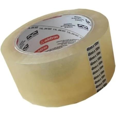Fita Adesiva para Caixas Embalagens Qualitape Adelbras 48mm x 100m Unit&aacute;rio