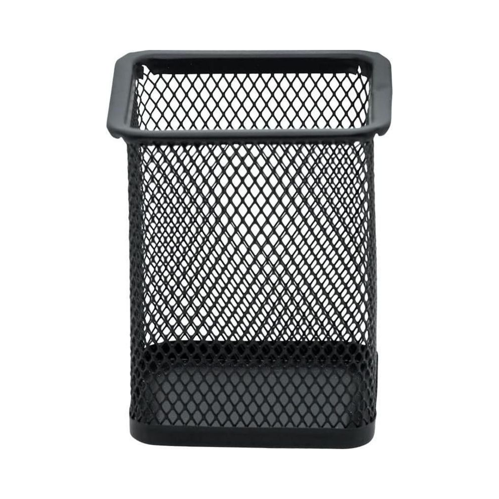 Porta Caneta Met&aacute;lico Aramado Quadrado BRW Preto