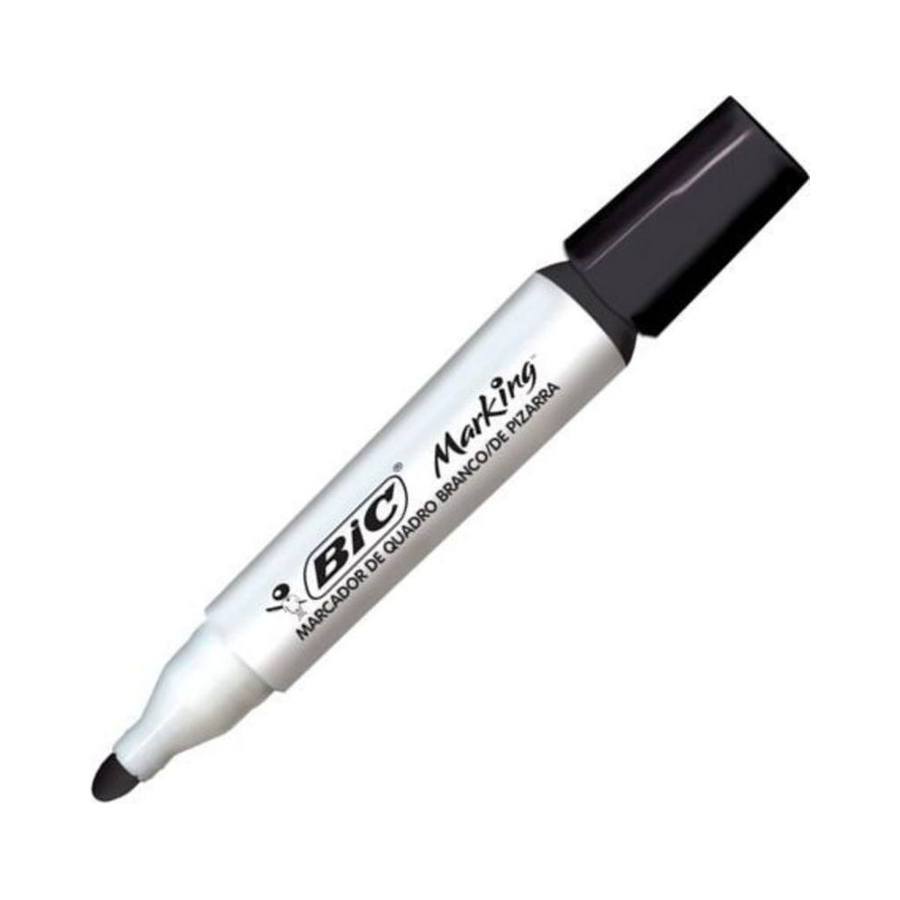 Marcador para Quadro Branco BIC Marking Preto Unit&aacute;rio