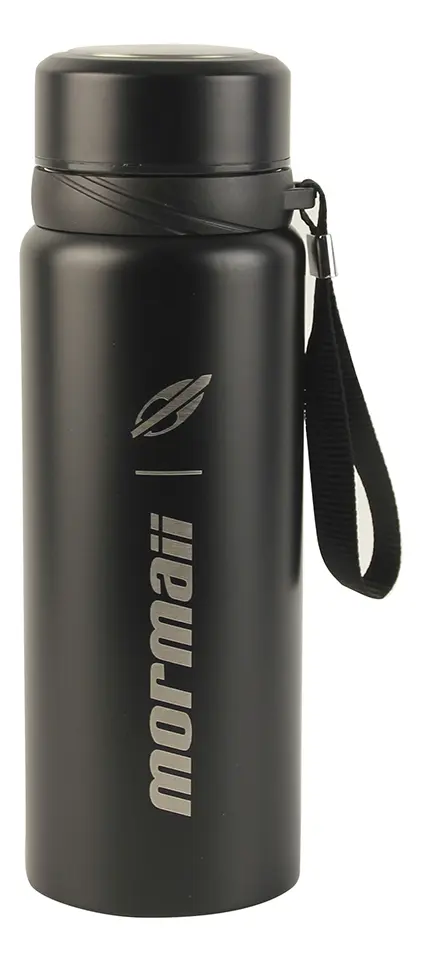 Garrafa T&eacute;rmica Mormaii Preta 750ml com Filtro em A&ccedil;o Inox 6 a 12 Horas