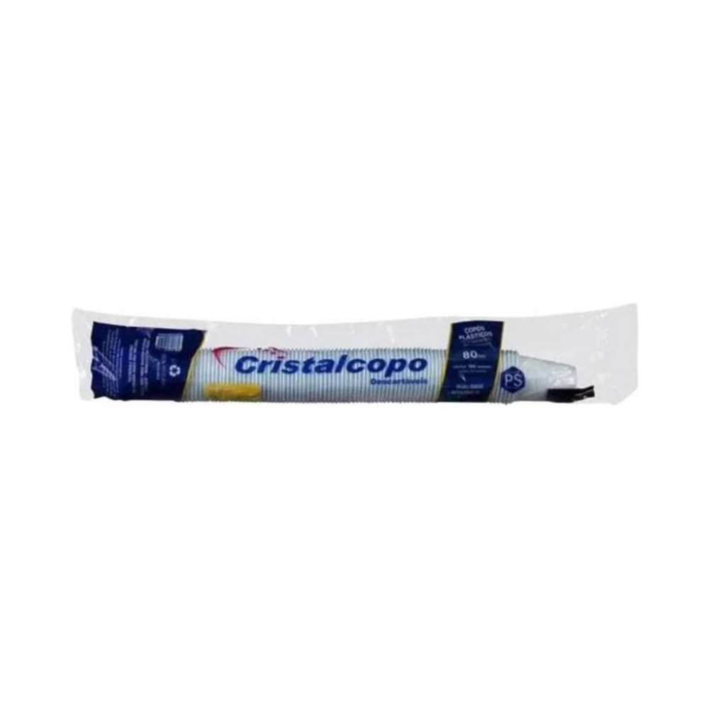 Copo 80ml Transparente Cristalcopo 100 unidades