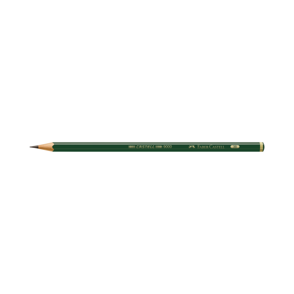 L&aacute;pis Sextavado Grafite 3B Faber-Castell 9000 12 unidades