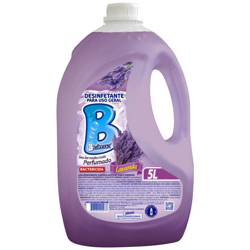 Desinfetante Bactericida Barbarex Lavanda 5 litros