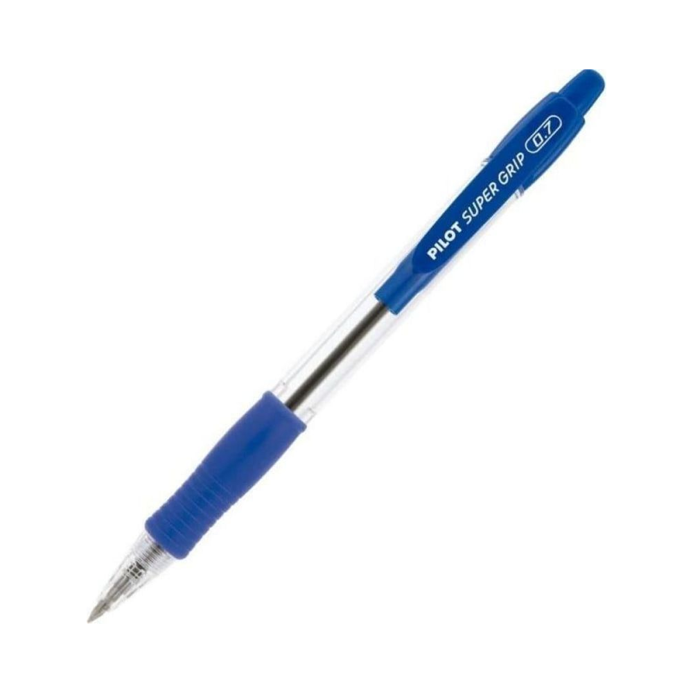 Caneta Esferogr&aacute;fica S.Grip Inox 0.7mm Azul Pilot