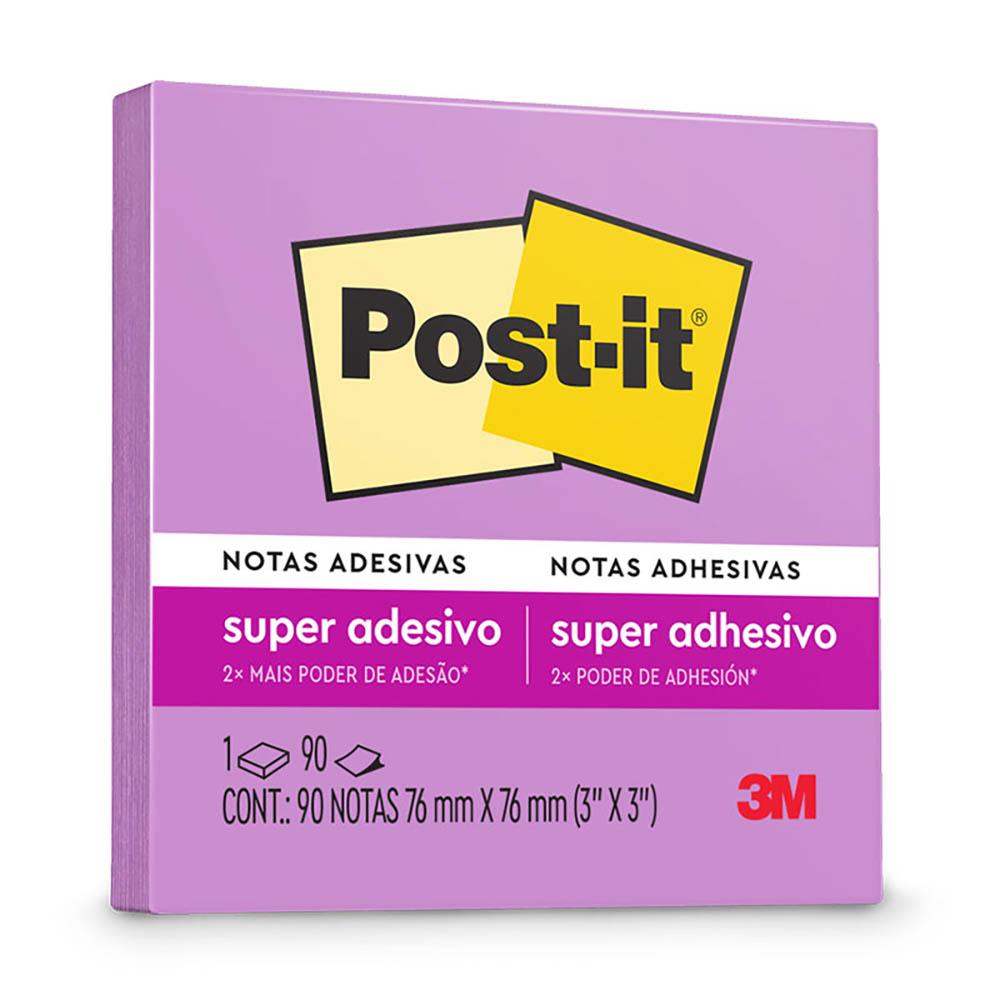 Notas Adesivas Post-it HB004392120 76mm x 102mm 90 folhas Roxo
