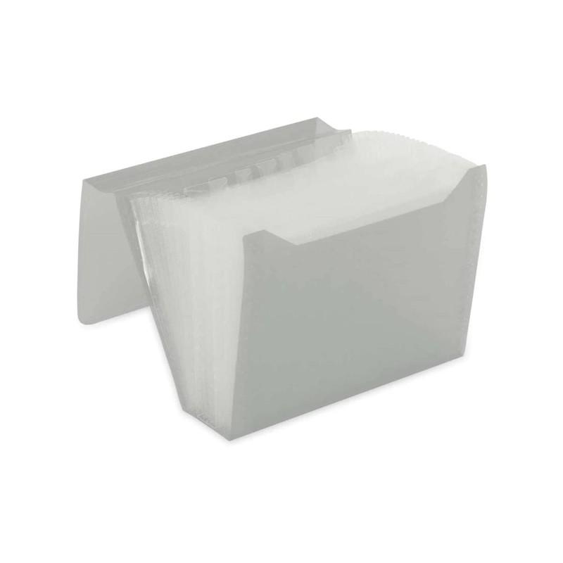 Pasta Sanfonada Duplicata 31 divis&oacute;rias Polibras Cristal 186mm x 67mm x 245mm