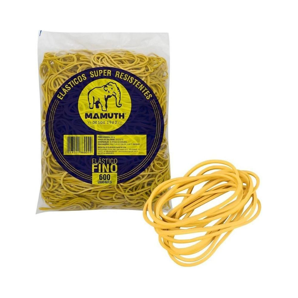 El&aacute;stico Fino Super Resistente Mamuth 600 unidades