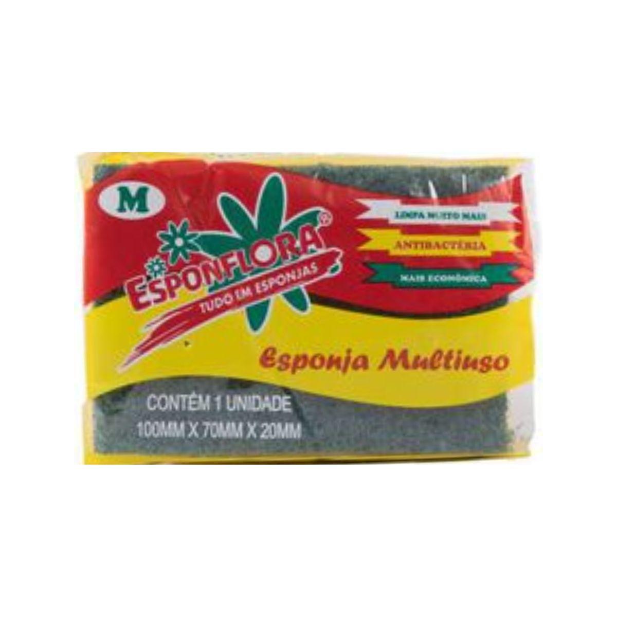 Esponja Dupla Face 70x100 Com 10 Unidades Esponflora