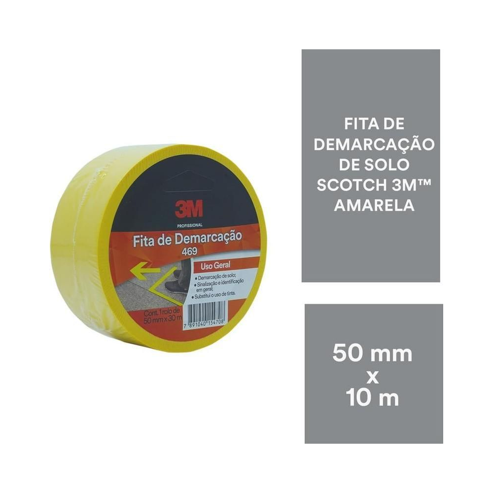 Fita Adesiva Solo Amarela 50x10 3M