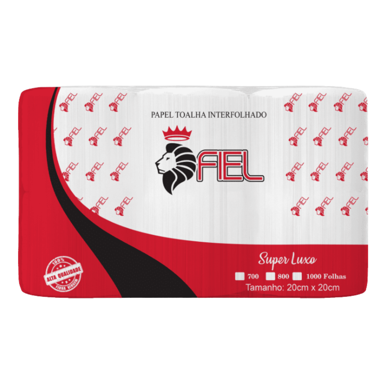 Papel Interfolha 20g/m&sup2; 19,5x19,5cm Fiel Super Luxo Acinzentado