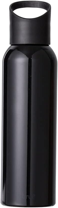 Garrafa de Alum&iacute;nio com Tampa Pl&aacute;stica Preta BRW 600ml