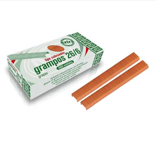 Grampos tipo cobreado 26/6 ACC 1000 unidades