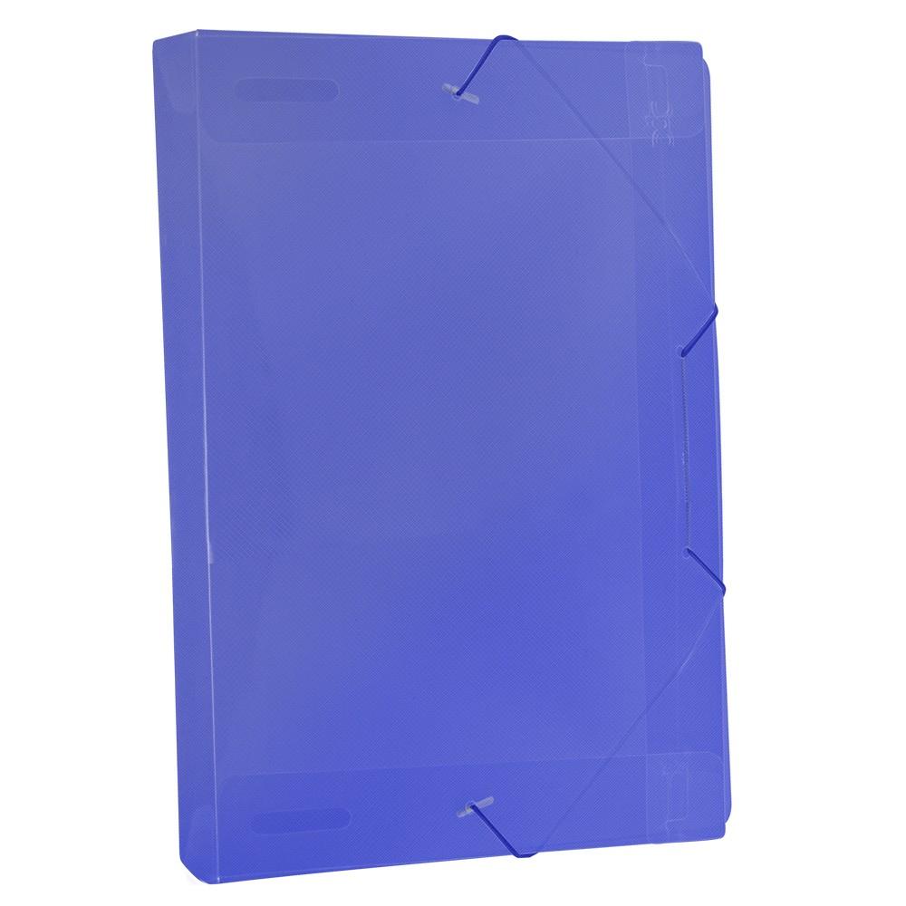 Pasta com El&aacute;stico Polipropileno 40mm A4 DAC Azul