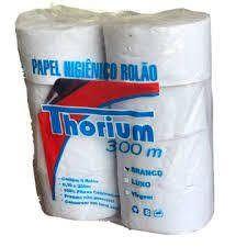 Papel Higi&ecirc;nico Rol&atilde;o 0.10m x 300m Thorium Branco 8 rolos