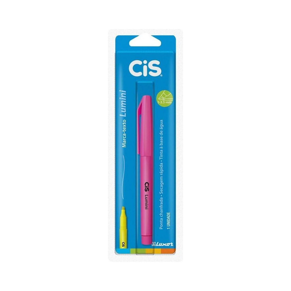 Caneta Marca Texto Lumini CIS Rosa