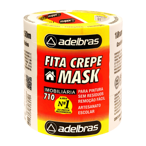 Fita Crepe Adelbras 18mm x 50m Unit&aacute;rio