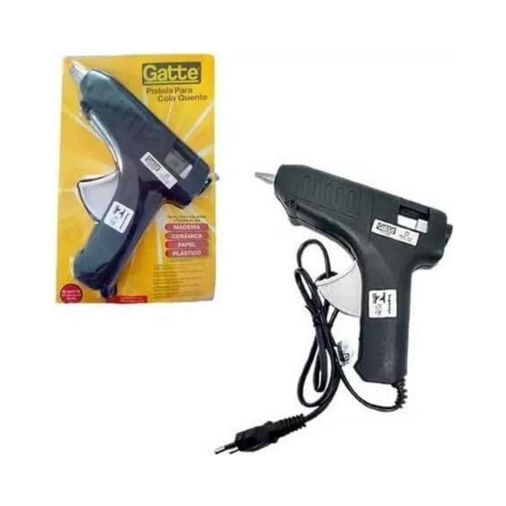 Pistola para Cola Quente Bivolt  Gatte Preta 40W 60Hz