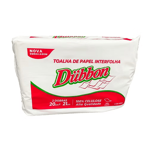 Papel Interfolhas Dubbon 20X21Cm 100% Celulose - 1000 folhas