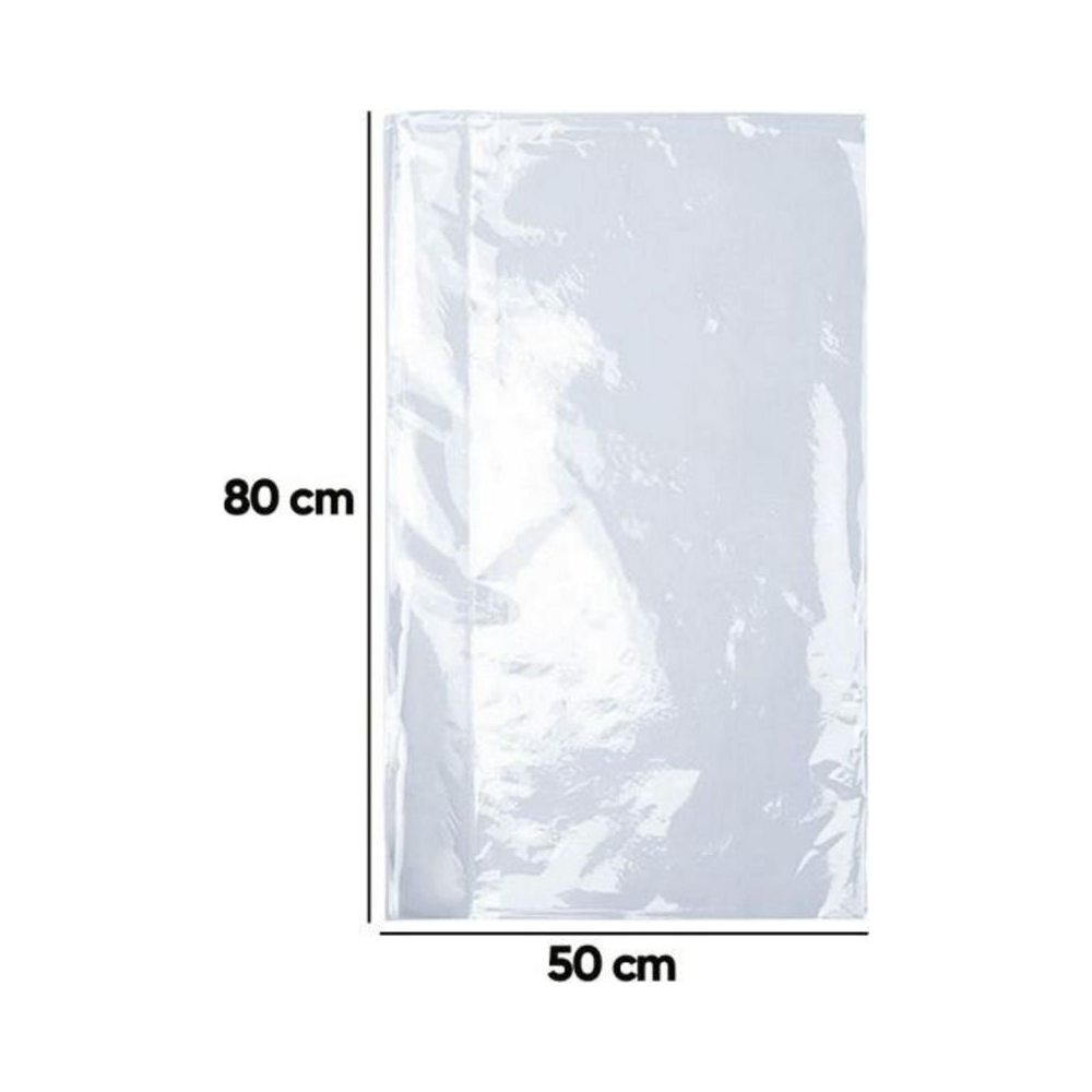 Sacola Pl&aacute;stica PEBD 50x80cm Vabene Transparente 50 Unidades