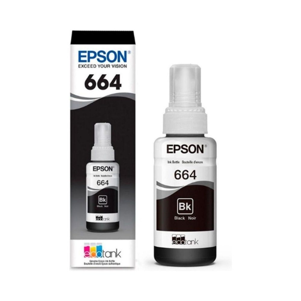 Garrafa de Tinta EcoTank 664 Epson Preta 70ml