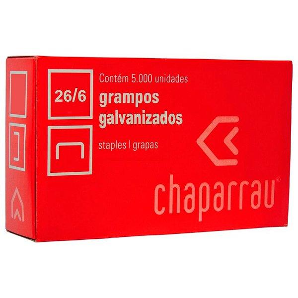Grampo Galvanizado 26/6 Chaparrau 5000 unidades