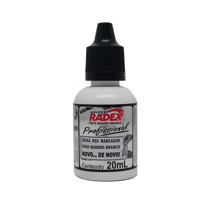Tinta para Marcador de Quadro Branco Radex Preto 20ml Radex Pl&aacute;stico Preto