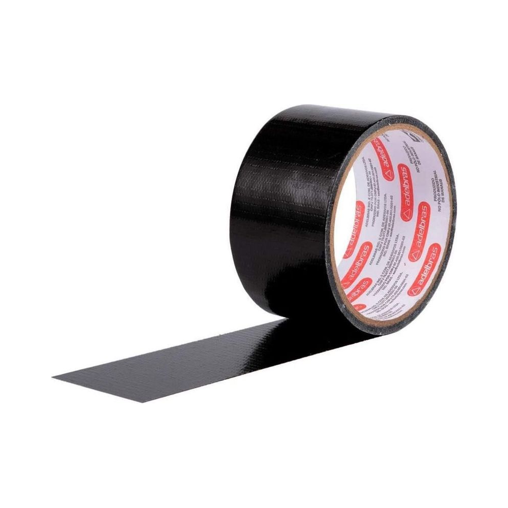 Fita Silver Tape Adelbras Preta 48mm x 5m Unit&aacute;rio