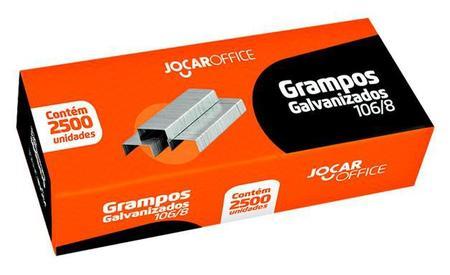 Grampos Galvanizados 106/8 Jocar Office Caixa com 2500 unidades