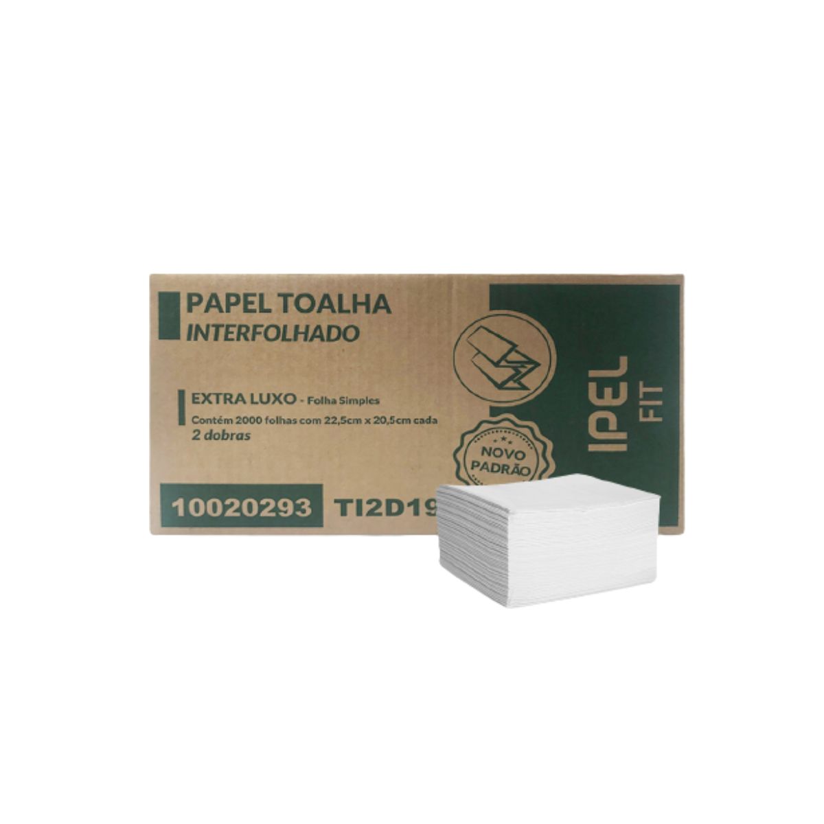 Papel Interfolha 2 Dobras 20,5x22,5 Extra Luxo Celulose 2000FL Fit IPEL