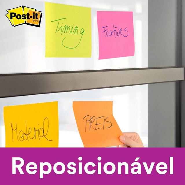 Notas Adesivas Super Adesivo Post-it 90 folhas 76mm x 76mm Amarelo Can