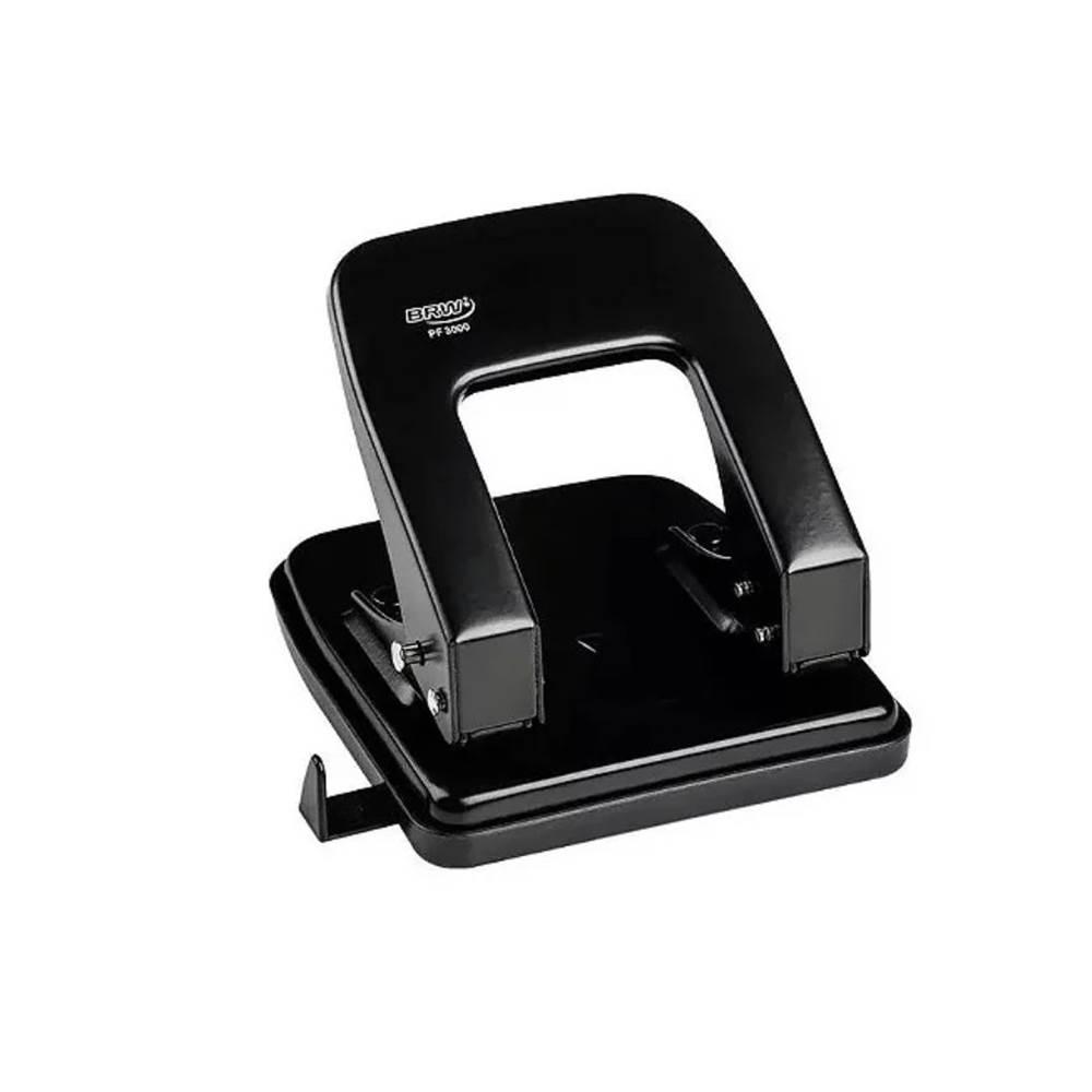 Perfurador para Pap&eacute;is 35 folhas 2 furos BRW PF3000 Preto Unit&aacute;rio