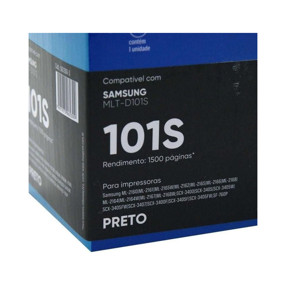 Cartucho de Toner 101S Maxprint Preto 1500 p&aacute;ginas