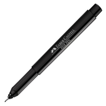 Caneta Fine Pen Colors 0.4 Faber-Castell Preta