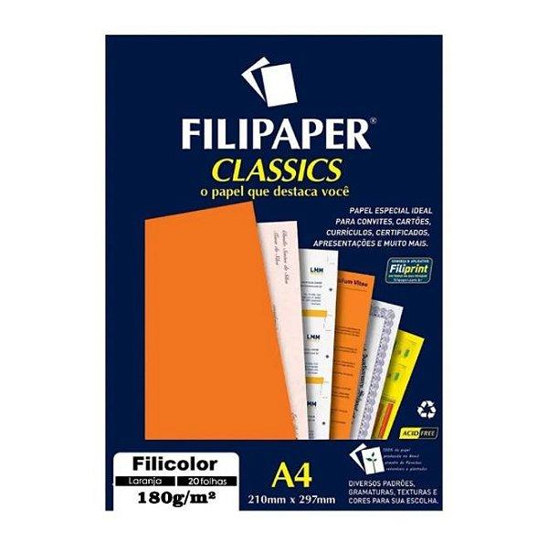 Papel Colorido A4 Filipaper 180g/m&sup2; Vermelho 50 folhas