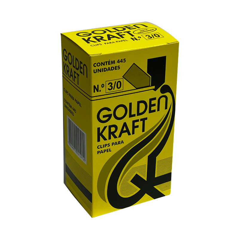 Clips para Papel 33mm Golden Kraft Colorido 445 unidades