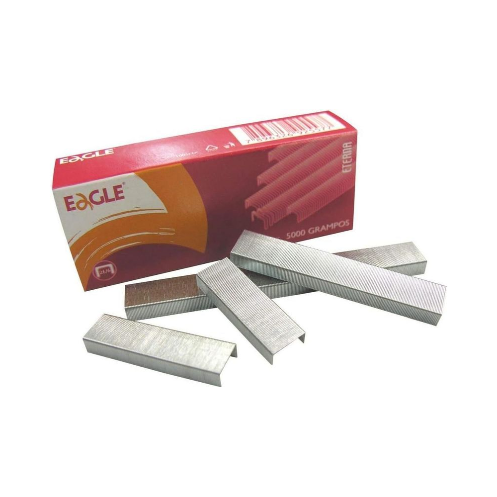 Grampos Galvanizados 26/6 Eagle Caixa com 5000 unidades
