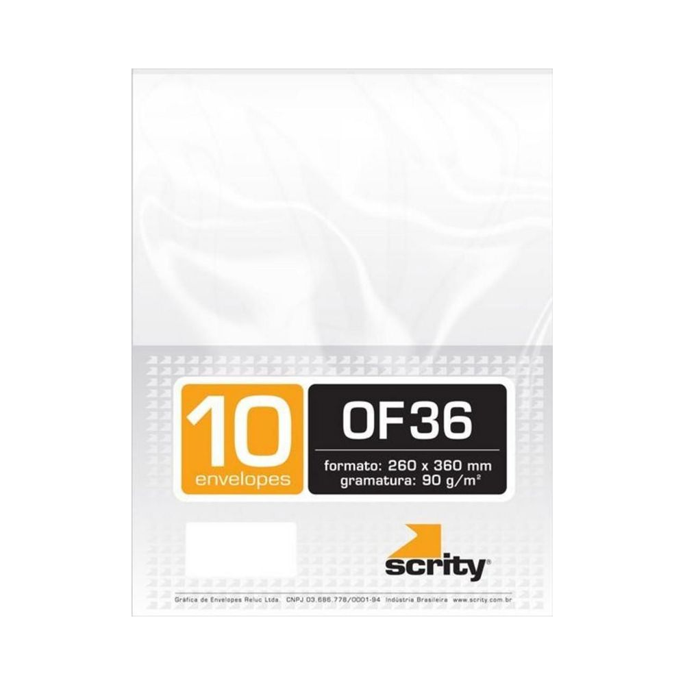 Envelope Saco 260x360 Scrity Branco 10 Unidades
