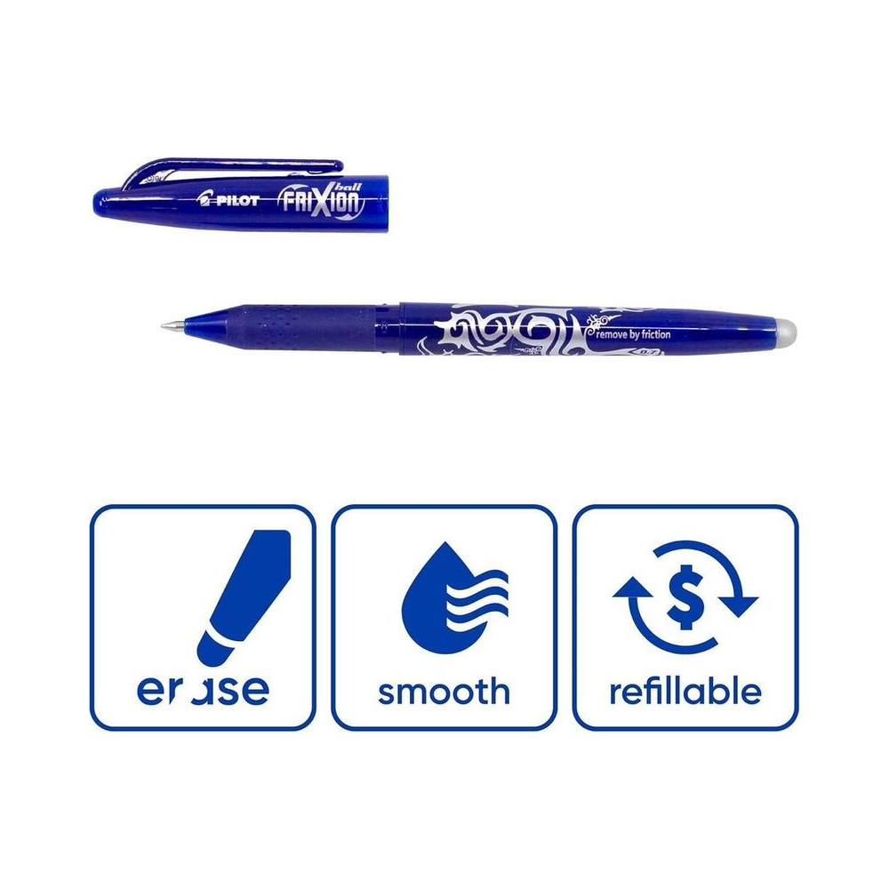 Caneta Esferogr&aacute;fica Frixion 0.7mm Azul Pilot