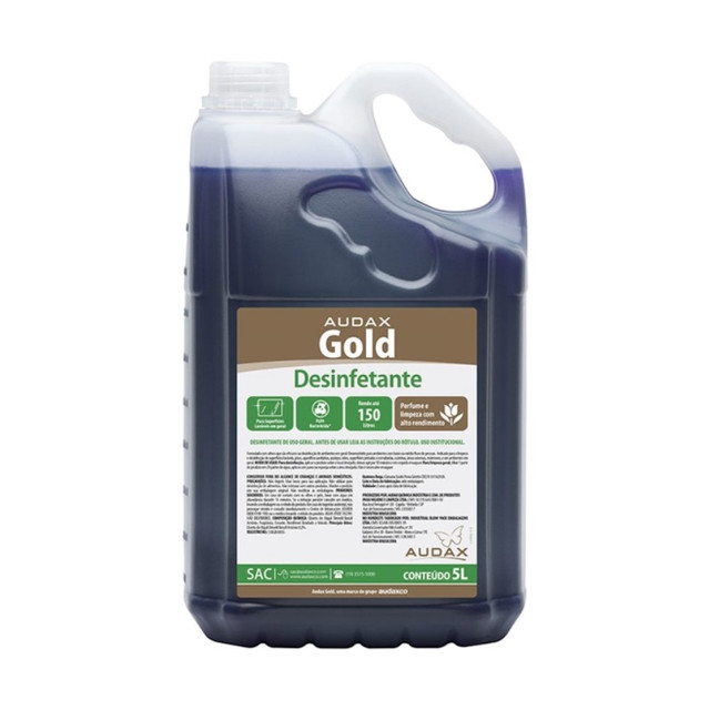 Desinfetante Concentrado Perfumado Audax Gold 5 litros Roxo