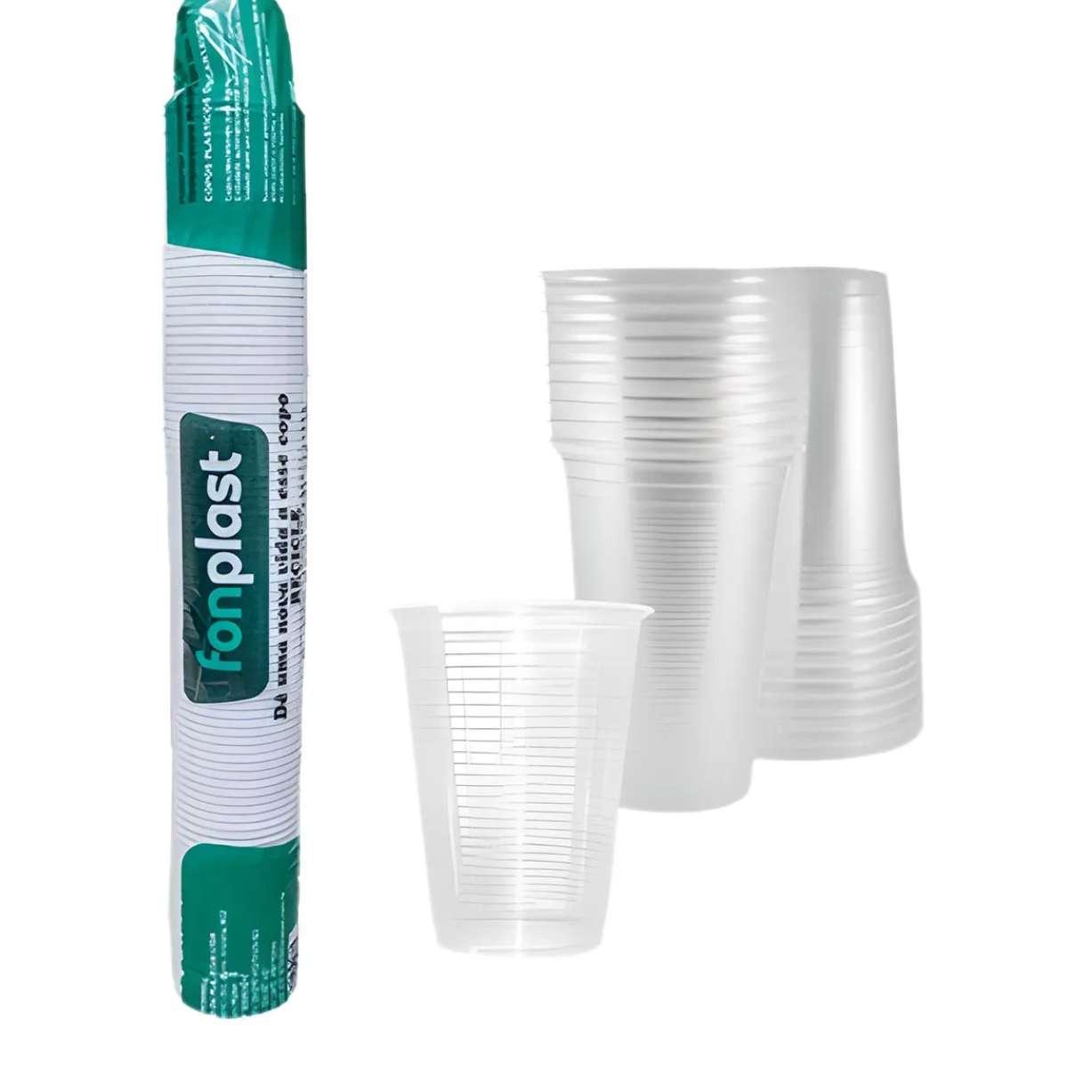 Copos Descart&aacute;veis Transparentes 1800ml Fonplast 100 unidades