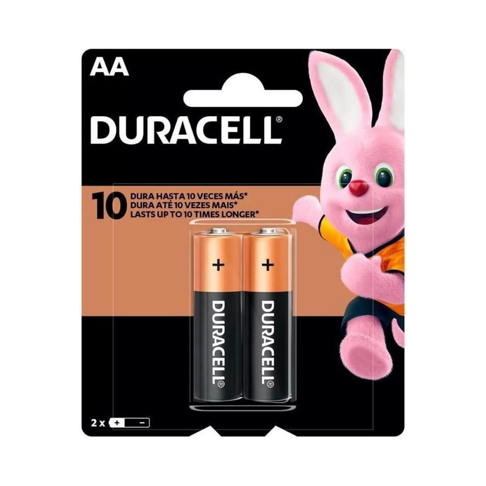 Pilha Alcalina AA 1.5V Duracell Pacote com 2 Unidades