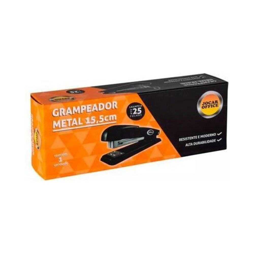 Grampeador Met&aacute;lico 15.5cm 25 folhas Jocar Office