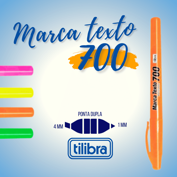 Marca Texto Ponta Dupla Laranja Tilibra