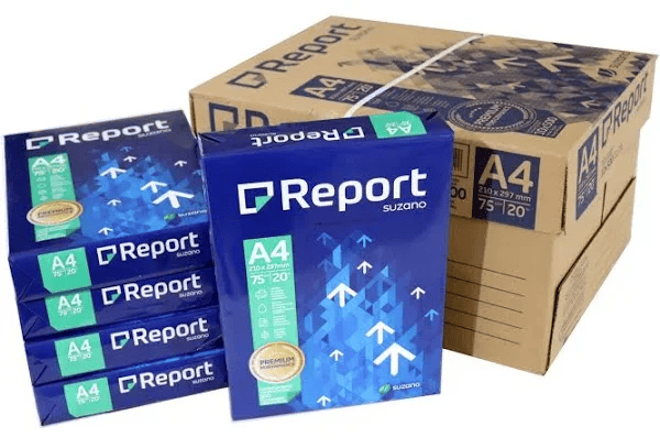 Papel Sulfite A4 Branco Report 500 Folhas 75g/m&sup2; Caixa 10 unidades